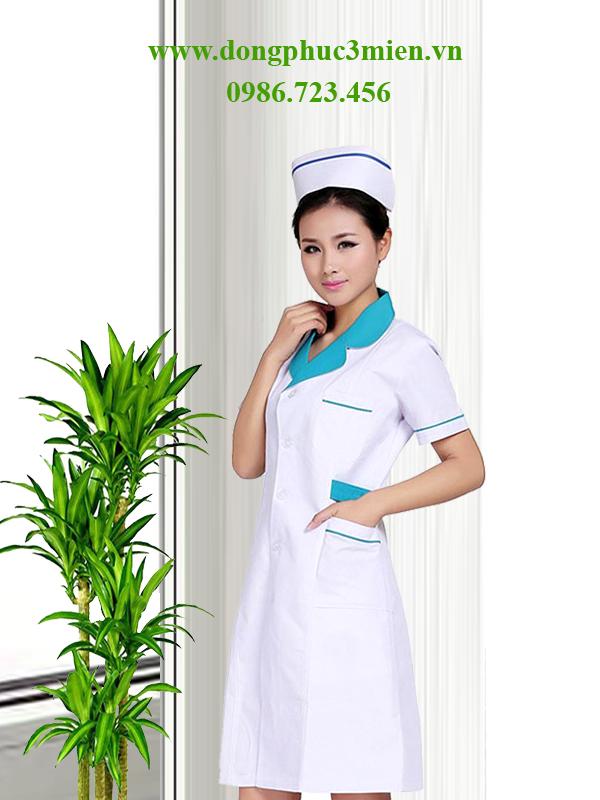 Áo blouse trắng nam nữ cộc tay có viền xanh cho điều dưỡng, y tá, dược sỹ |  Shopee Việt Nam