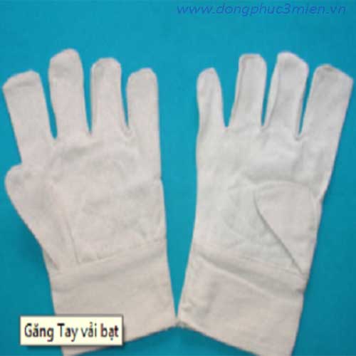 Găng tay vải bạt trắng